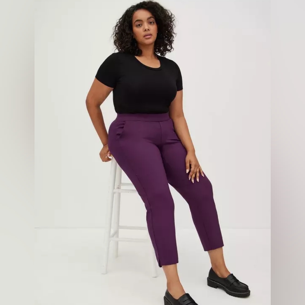 torrid Purple Cropped Ankle Pants